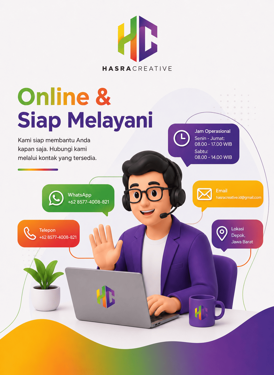Hasra Creative — Online & Siap Melayani